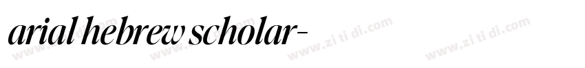 arial hebrew scholar字体转换